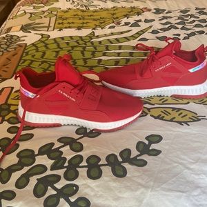 US Polo Assn. Red Sneakers w pop of Chrome Back Trim